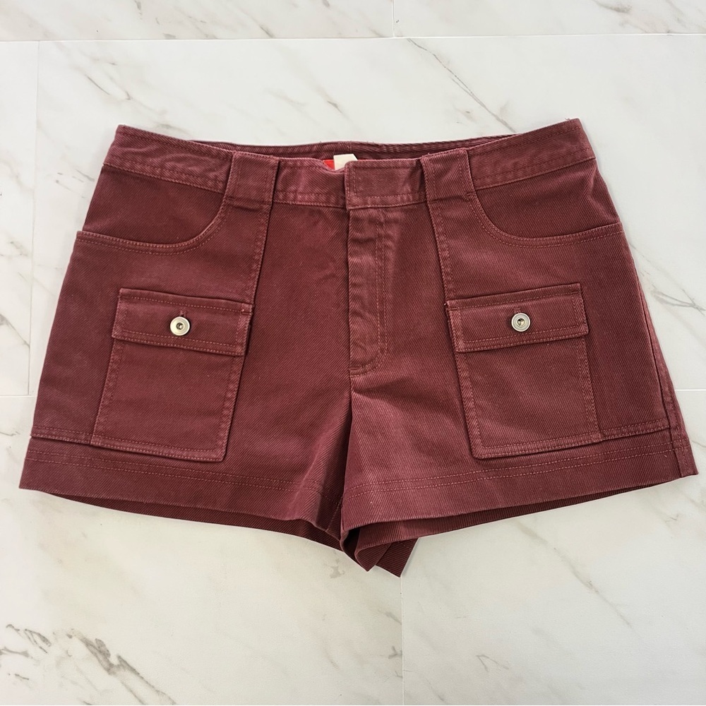 NWT Vintage J. Crew Denim Maroon Shorts Size 8
